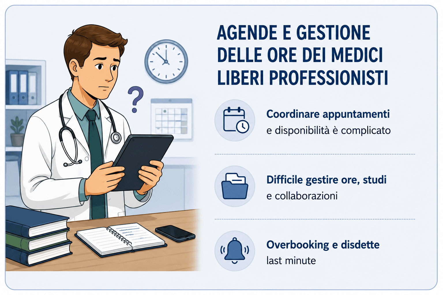 Gestione agende e disponibilità dei medici liberi professionisti