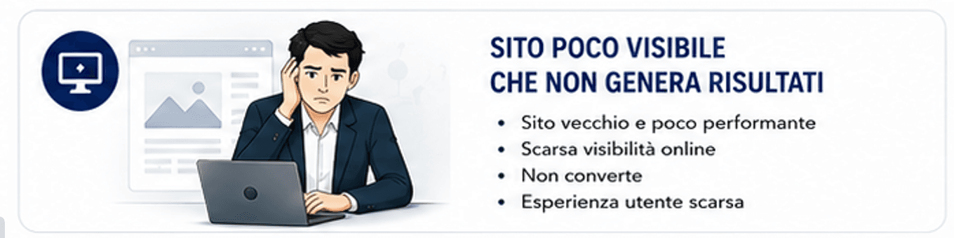 Sito poco visibile che non genera risultati